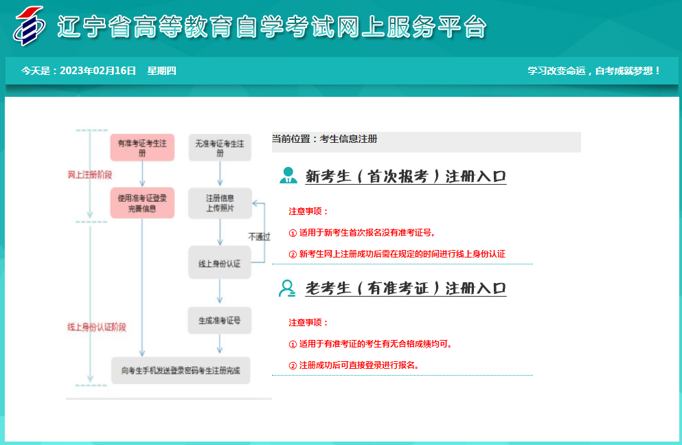 2023年4月辽宁省葫芦岛市自考报名入口