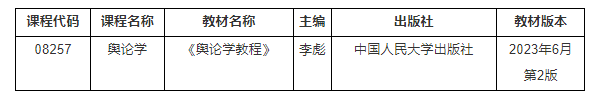 湖北省教育考试院：关于2025年我省高等教育自学考试“舆论学”课程考试安排调整的通告