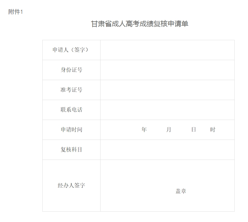 甘肃省2024年成人高考成绩查询公告